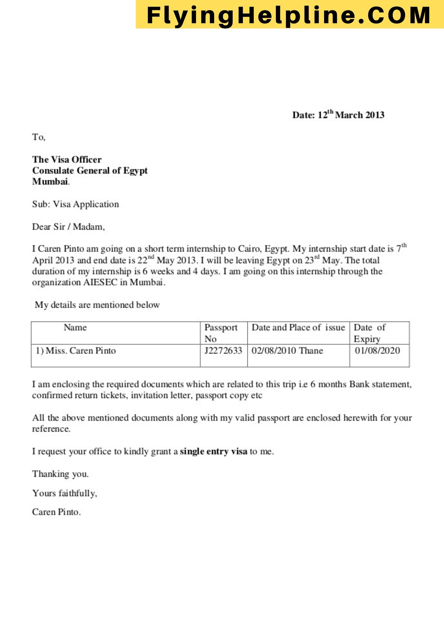 Cover Letter For Uk Visit Visa Application