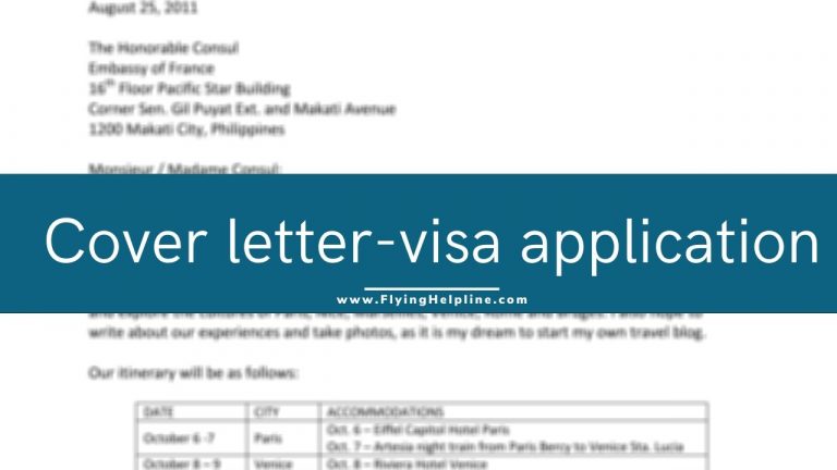 schengen visa application cover letter