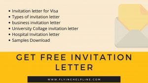 Get Free Invitation Letter For Visa - Flying Helpline