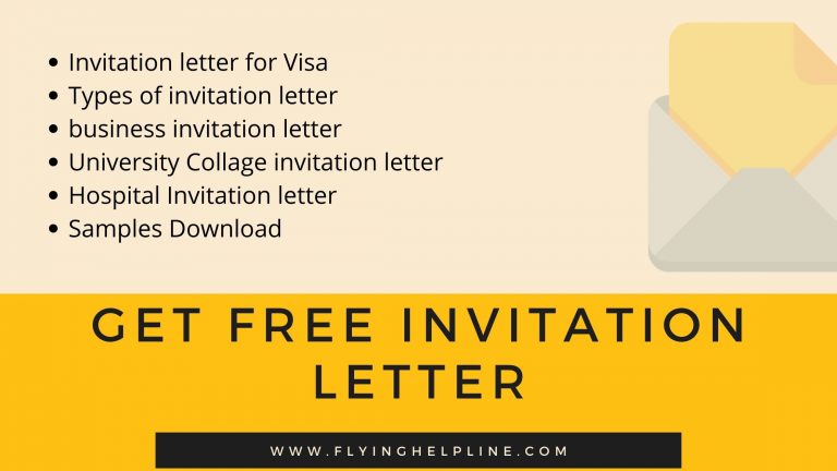 Get Free Invitation Letter For Visa - Flying Helpline